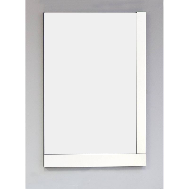23.5" D2 Modern Plywood Veneer Mirror White - American Imaginations