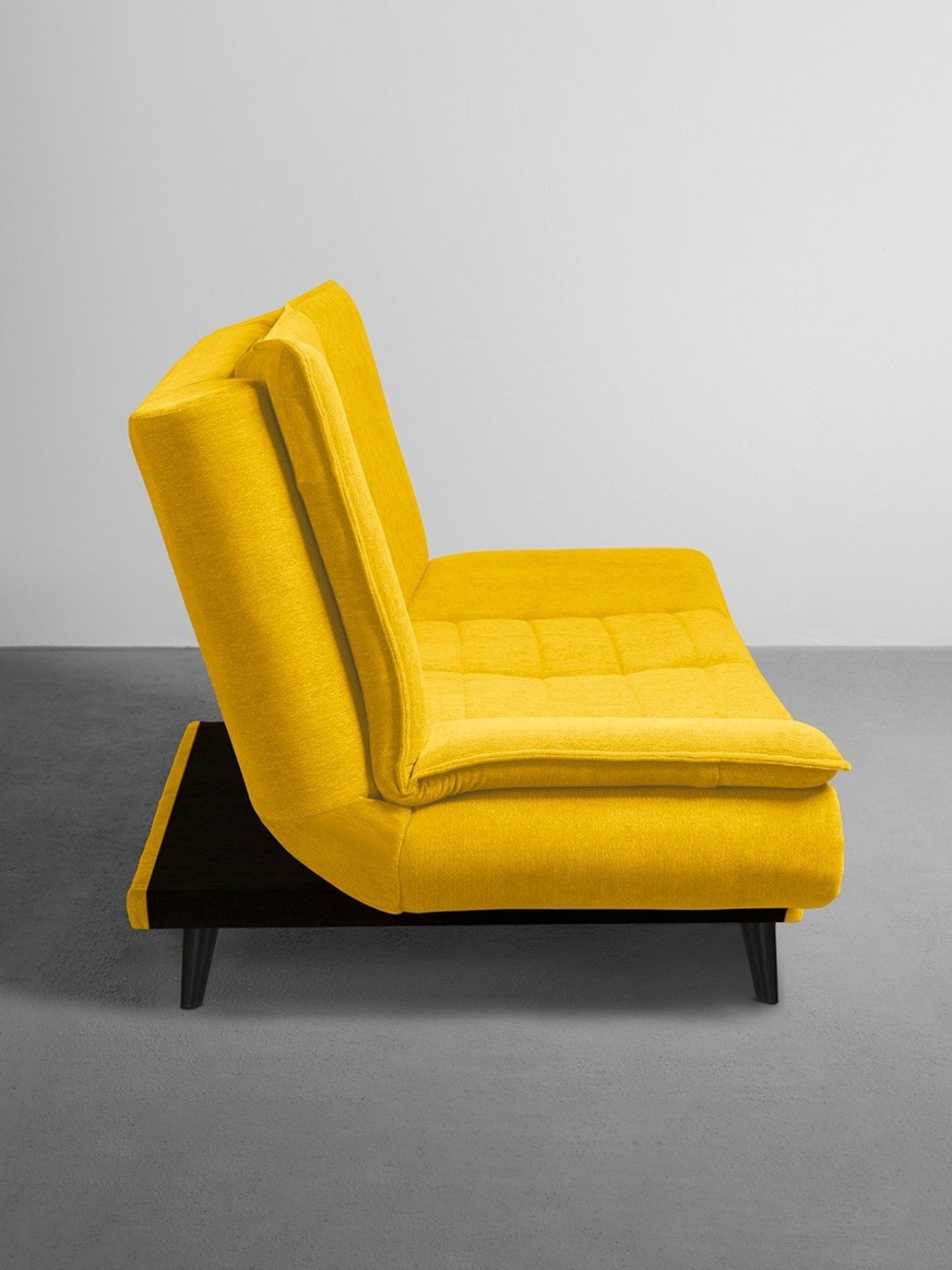 Sleepyhead Sunshine Yellow Fabric Foldable 3 Seater Sofa Cum Bed