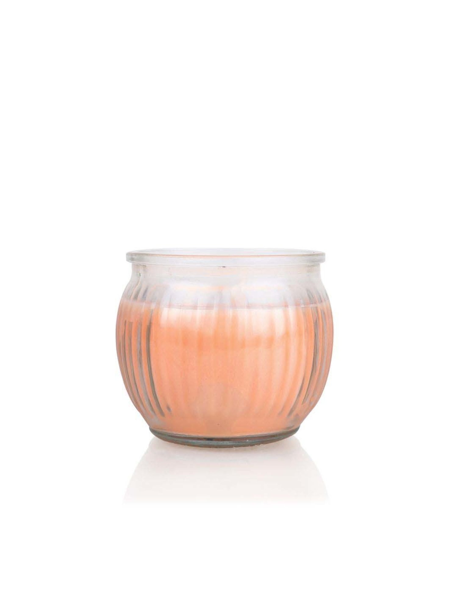 IRIS Peach Home Fragrances Peach Pomogranate Ribbed Jar Candle - Set of 3