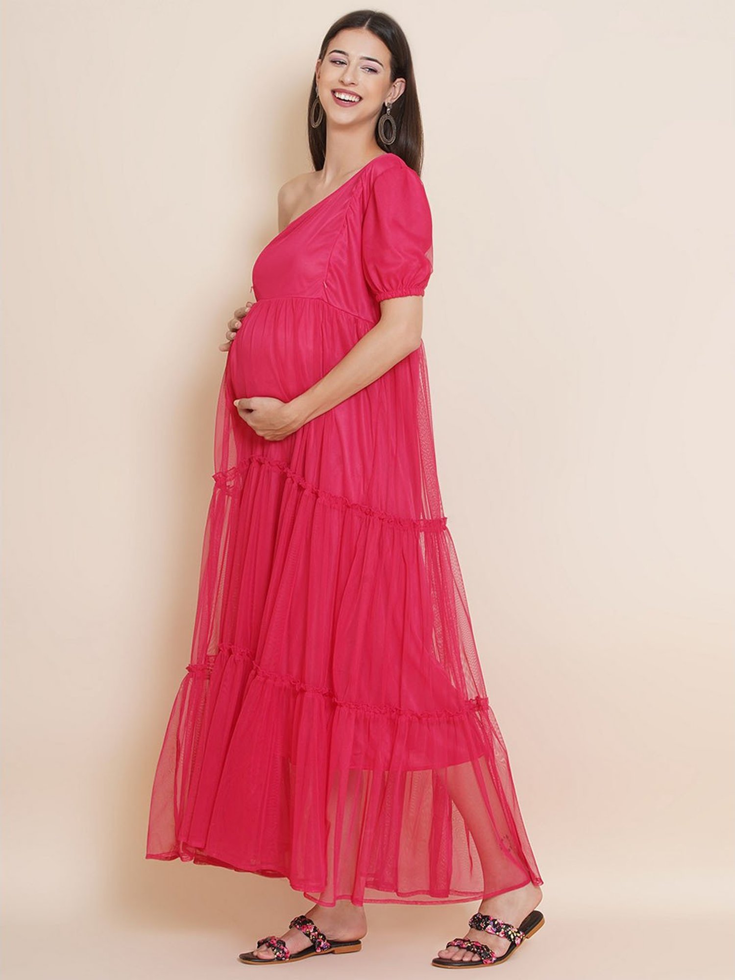 Mine4Nine Pink Maternity Dress