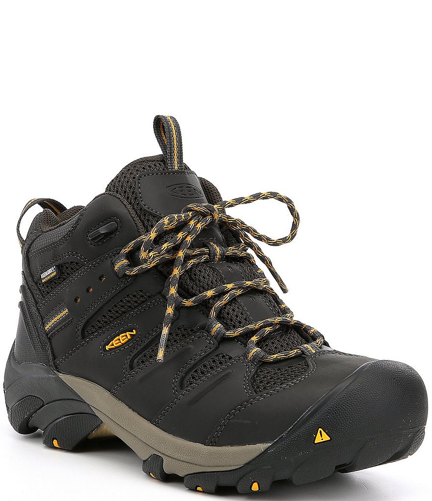 KEEN Men's Utility Lansing Mid Waterproof Steel Toe Work Boots