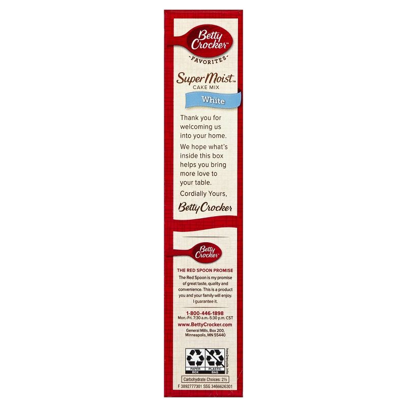 Betty Crocker Super Moist White Cake Mix - 16.25oz