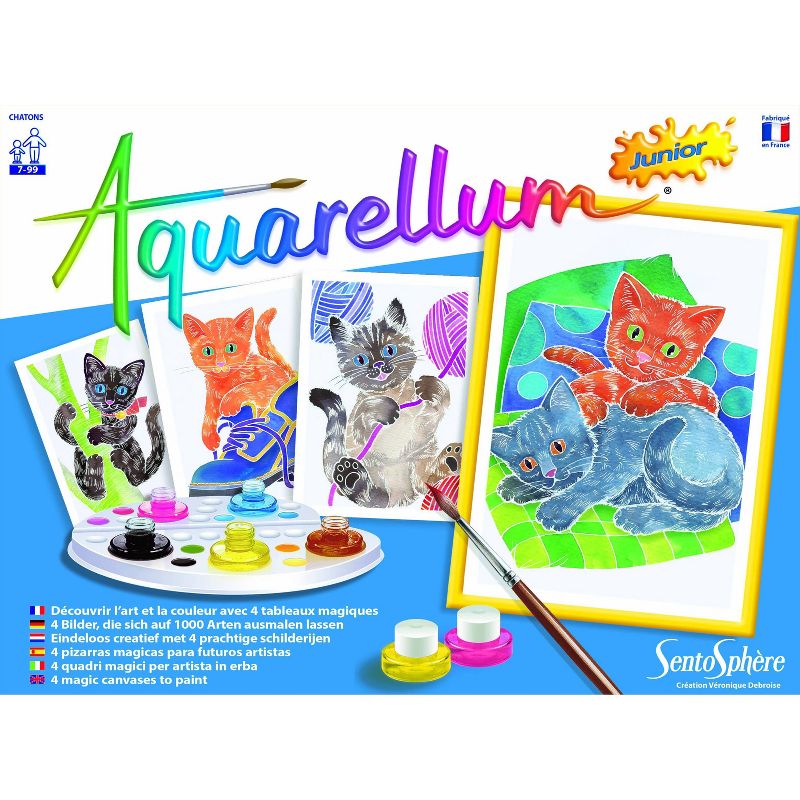 12ct Painting Kit Aquarellum Junior Kittens - SentoSphere USA