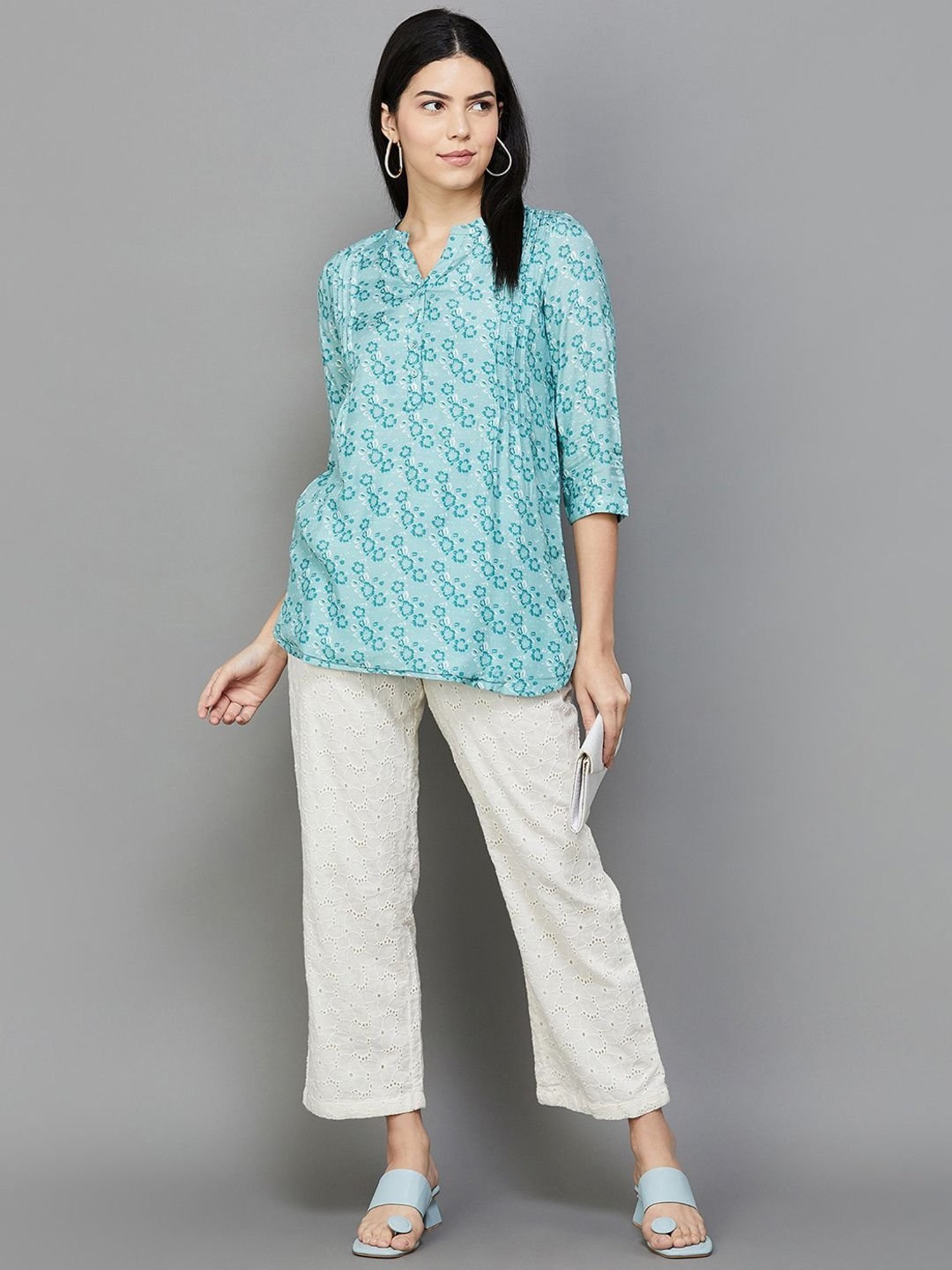 Melange by Lifestyle Blue Printed Tunic