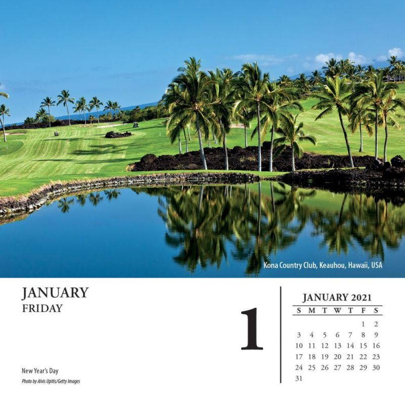 Turner Licensing,  Golf Courses Desk Calendar 2021
