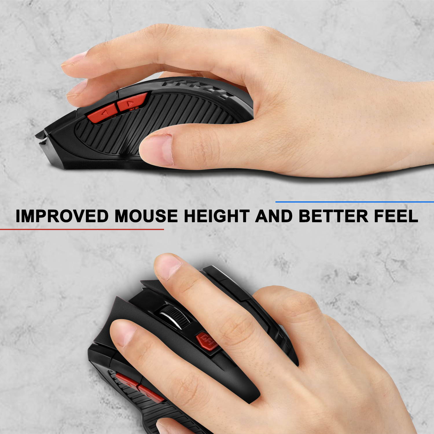 Donwell Optical Wireless Mouse with USB Receiver/Connector High Precision , Silent Mouse Office Gaming Mouse For Macbook Air/Pro, Dell/HP/ Lenovo/ASUS/Acer/Sony laptop, PC Computers