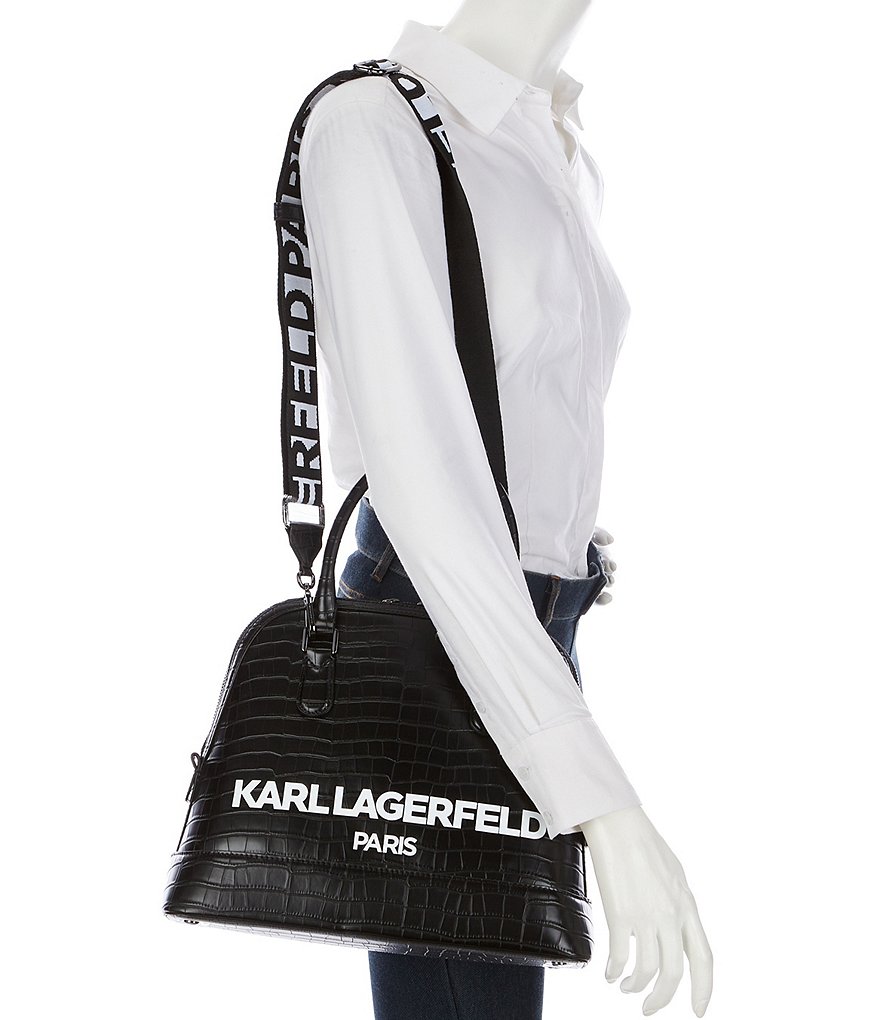 KARL LAGERFELD PARIS Signature Simone Satchel Bag