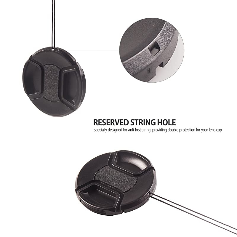 Lens Cap Buckle AntiLost Holder Keeper Kits Lens Cap Holder Strap Holder AntiLoss len Leash Included 72mm77mm