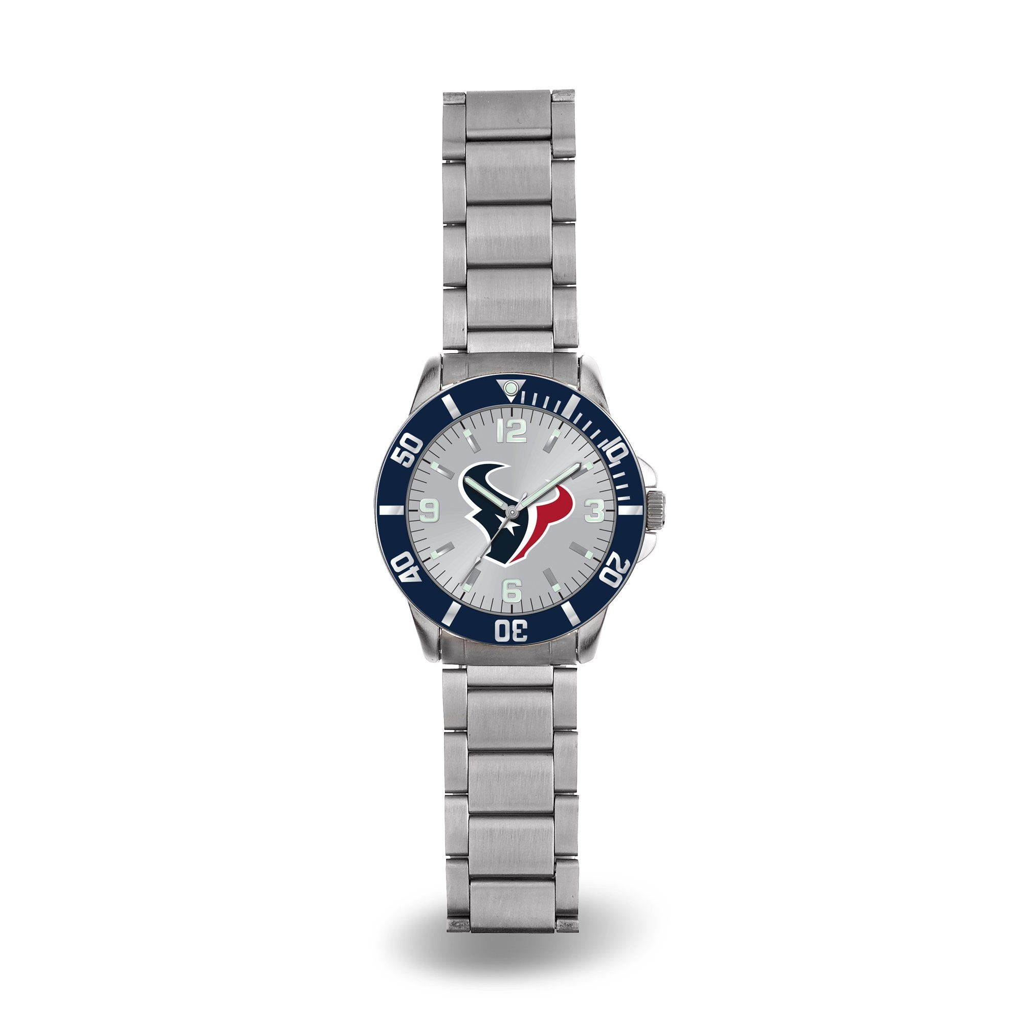 9" Silver and Blue NFL Houston Texans Key Watch