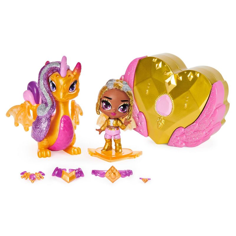 Hatchimals Pixies Riders Gold Shimmer Charlotte Pixie & Draggle Glider Hatchimal Set with Mystery Feature