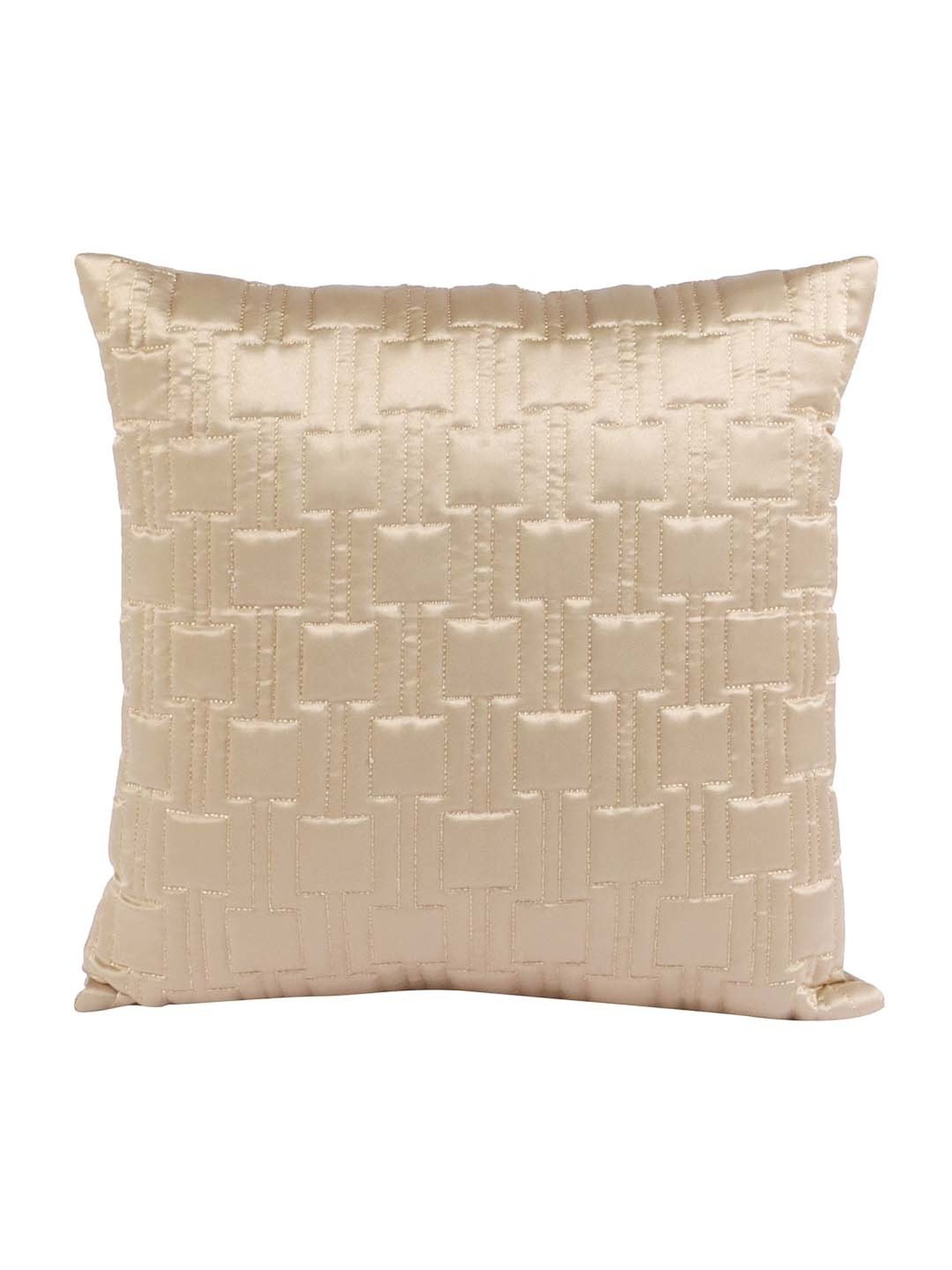 MFD HOME Furnishing Beige Satin Cushion Cover - Set of 2