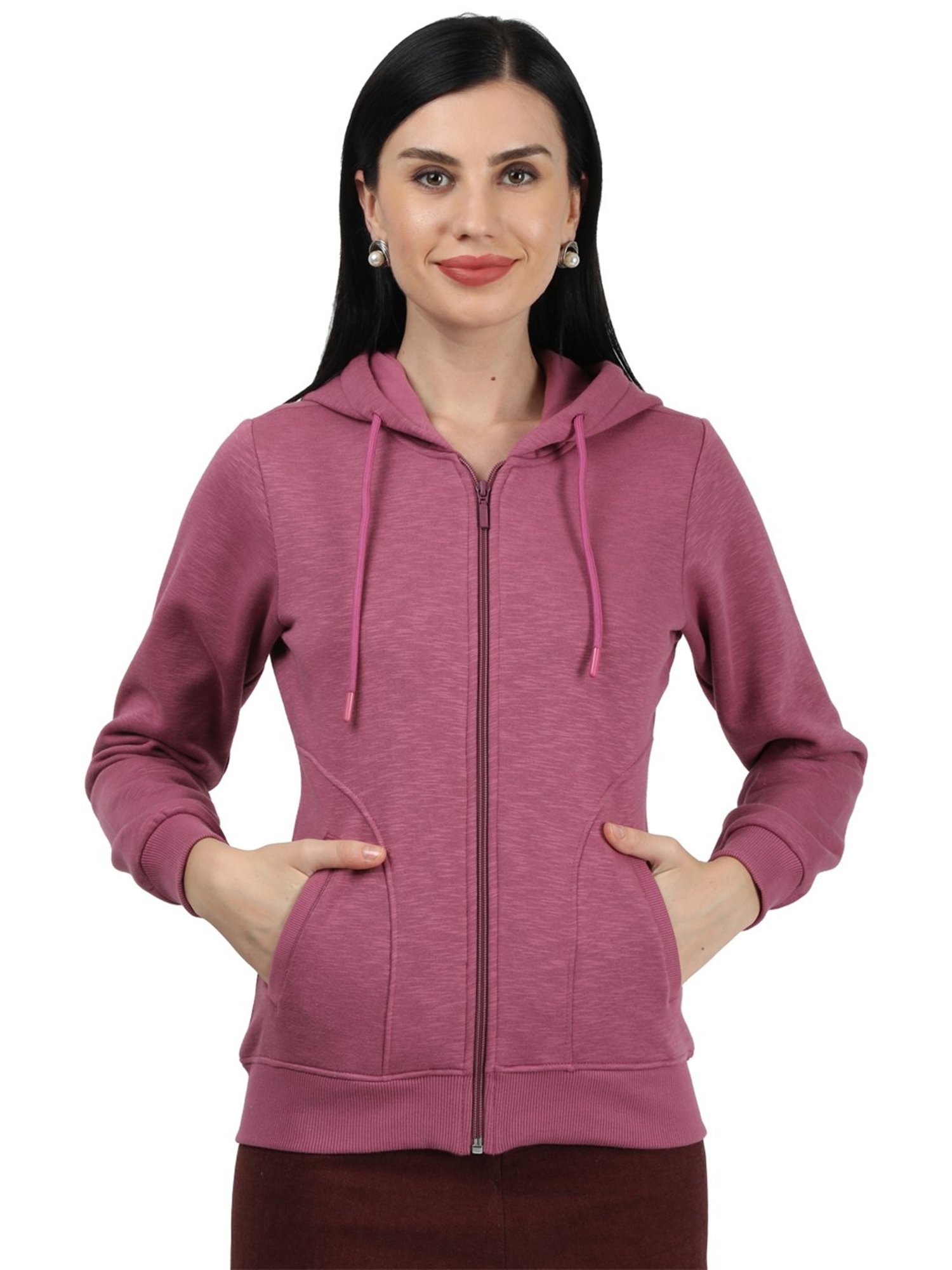 Monte Carlo Dusty Pink Textured Hoodie