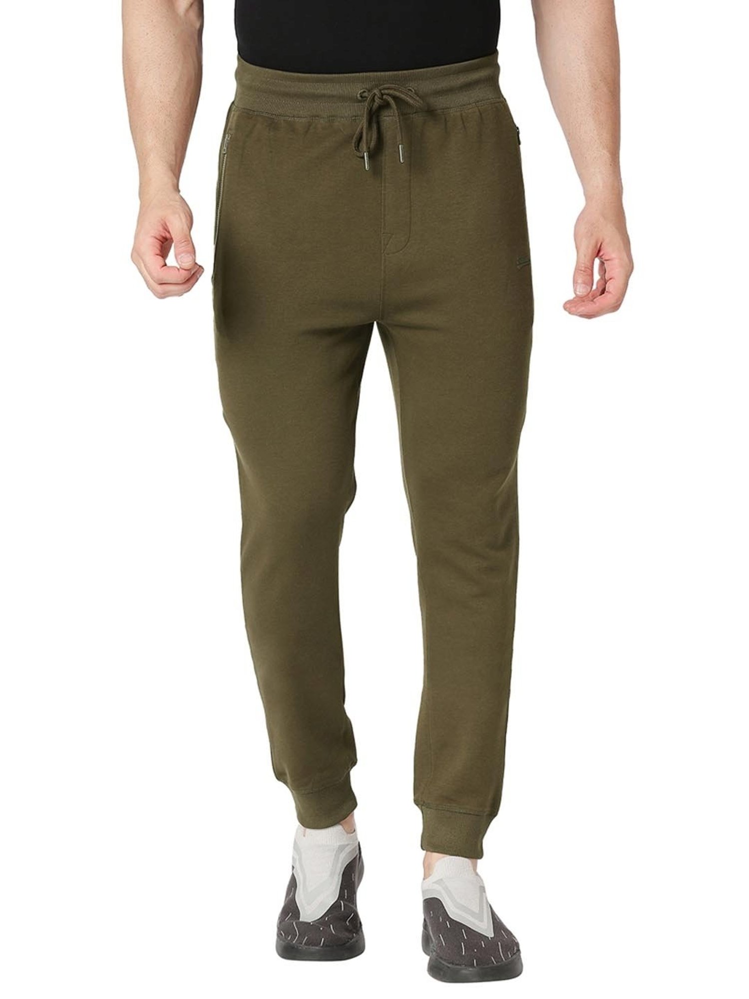 Basics Olive  Slim Fit Joggers