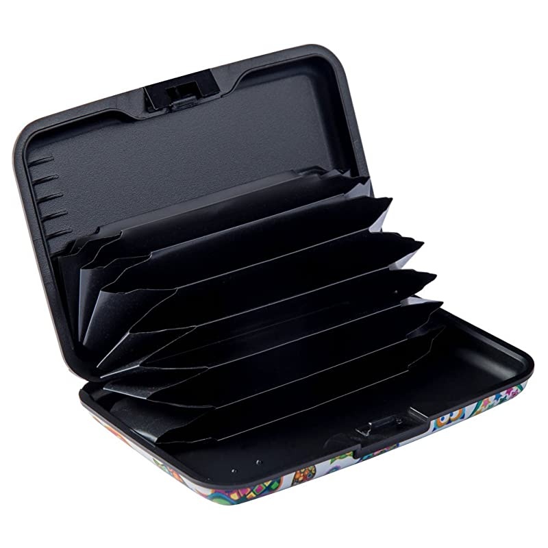 Mini RFID Aluminum Wallet Credit Cards Holder Business Card Case Metal ID Case for Men Women Owl