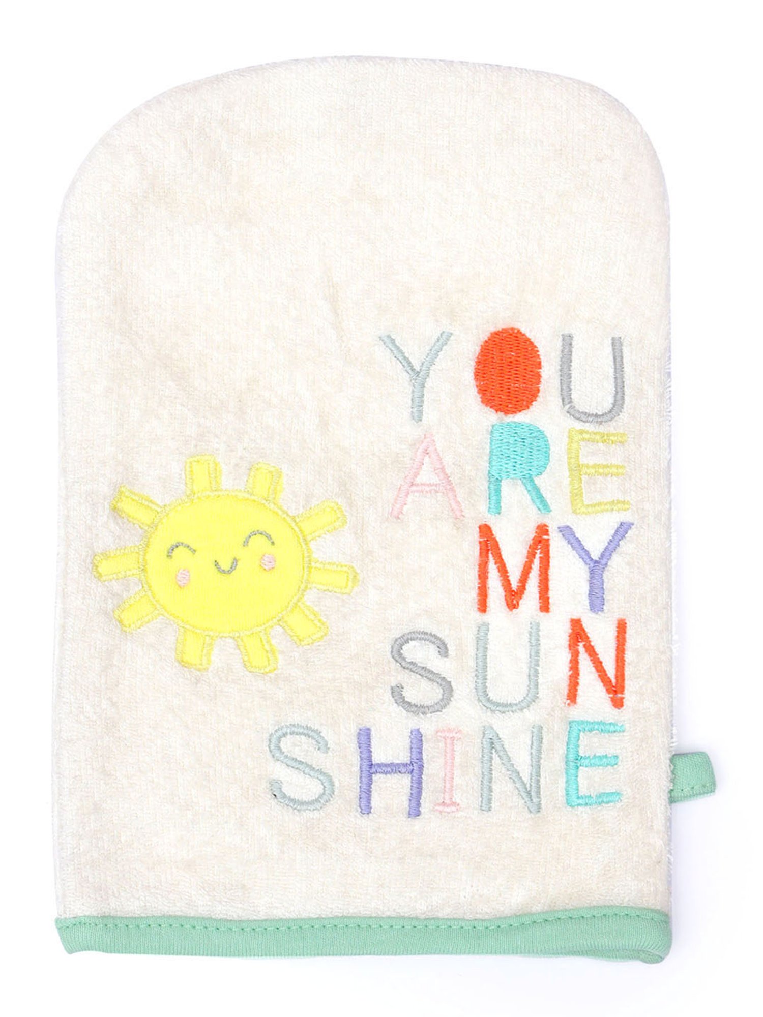 MiArcus Arcus White & Green Cotton 320 GSM Hooded Towel - Set of 1 (6-18 Month)