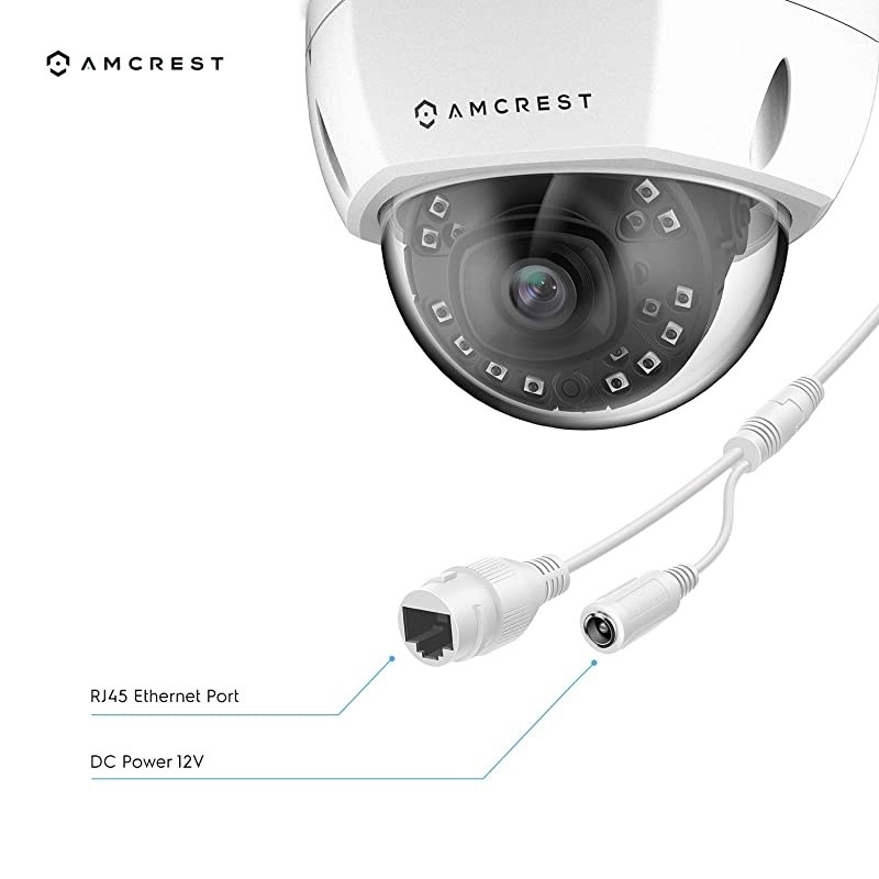 5MP Outdoor PoE IP Camera, UltraHD 5MP Security Camera, 2.8mm Lens, IP67 Weatherproof Security, Cloud & MicroSD Recording (IP5M-1176EW) White