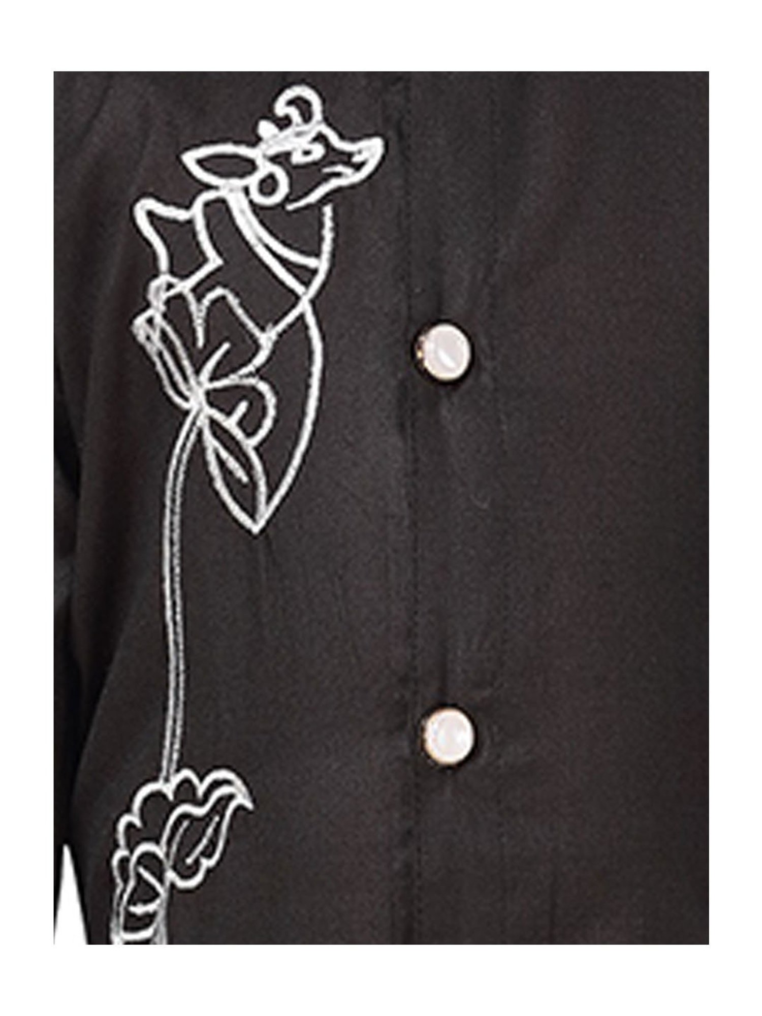 Ahhaaaa Kids Black & White Printed Kurta with Pyjamas