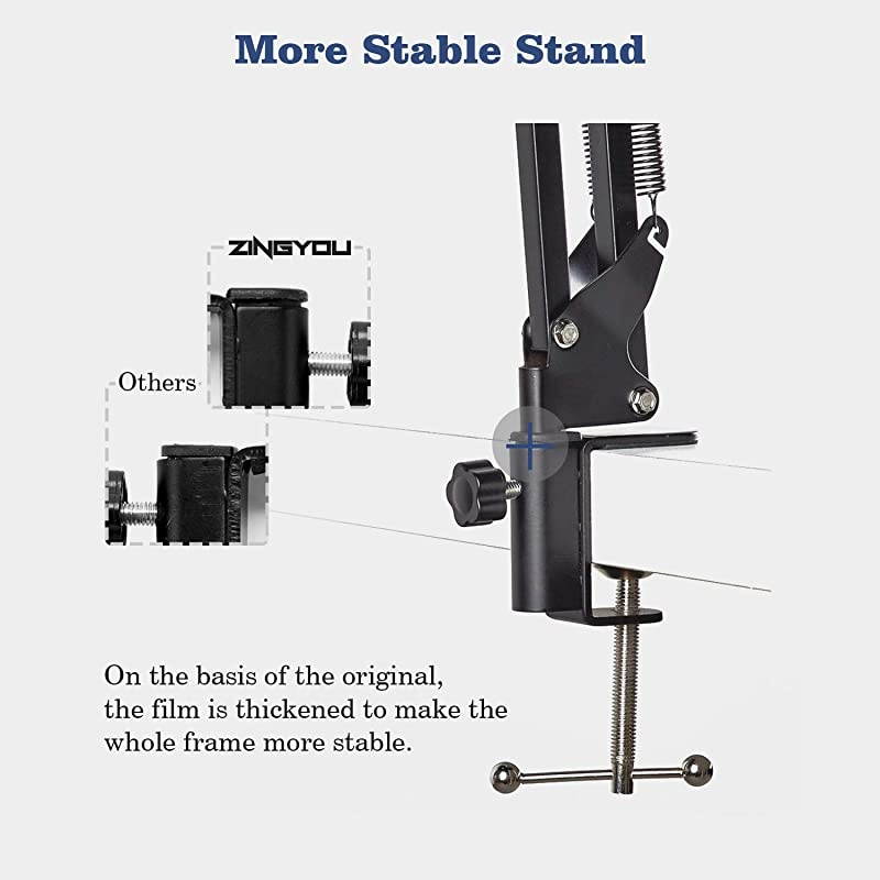 Condenser Microphone  Computer Mic ZY-007 Recording Bundle for Gaming Streaming YouTube Videos Professional Cardioid Microphone Include Adjustable Arm Stand, Shock Mount and Pop Filter(Blue)