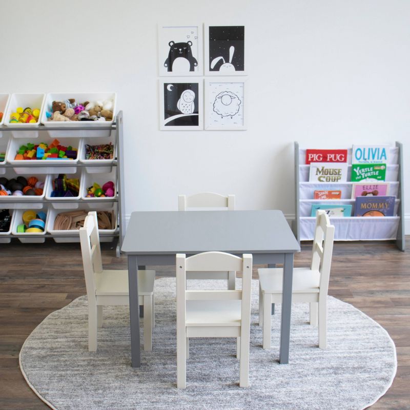 Kids' Inspire "L" Bookshelf Gray/White - Humble Crew