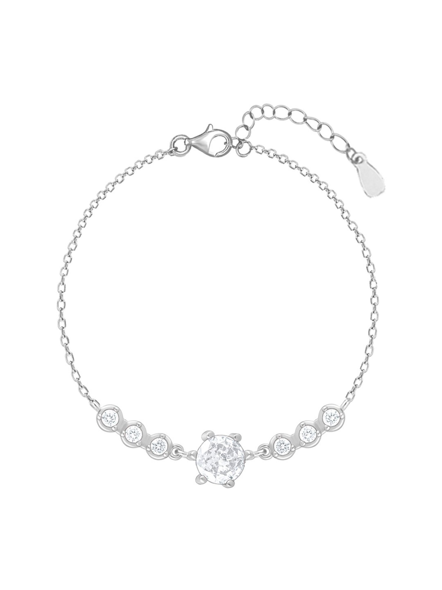 GIVA 92.5 Sterling Silver Zircon Eclectic Shine Bracelet