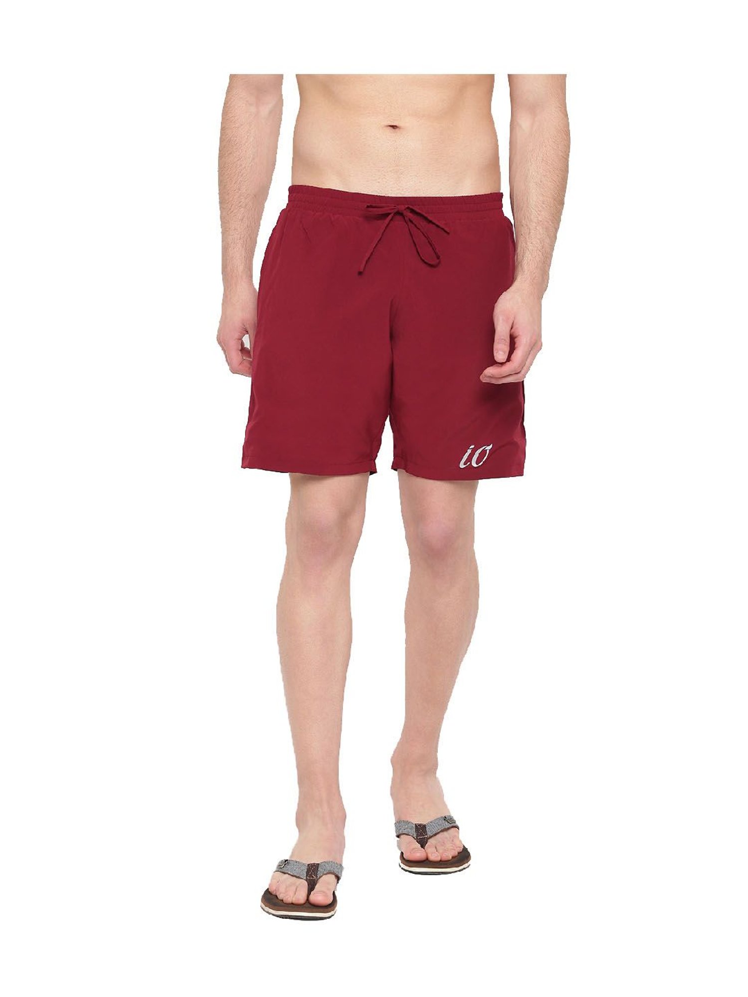 IO Maroon & Black Reversible Comfort Fit Shorts