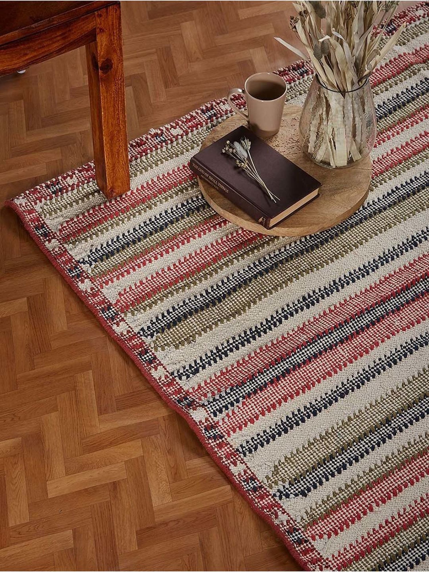 Bianca Red Microfibre Non-Slip Rug