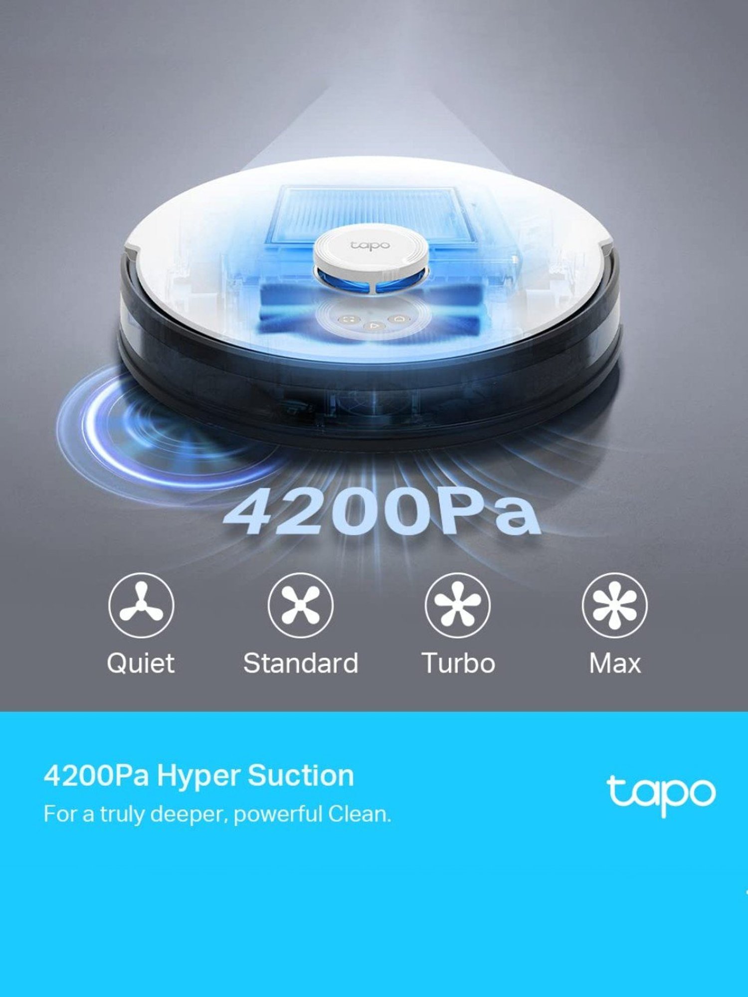 TP-LINK Lidar Navigation Robot Vacuum & Mop Cleaner with 4L Dust Bag, App Control (White)