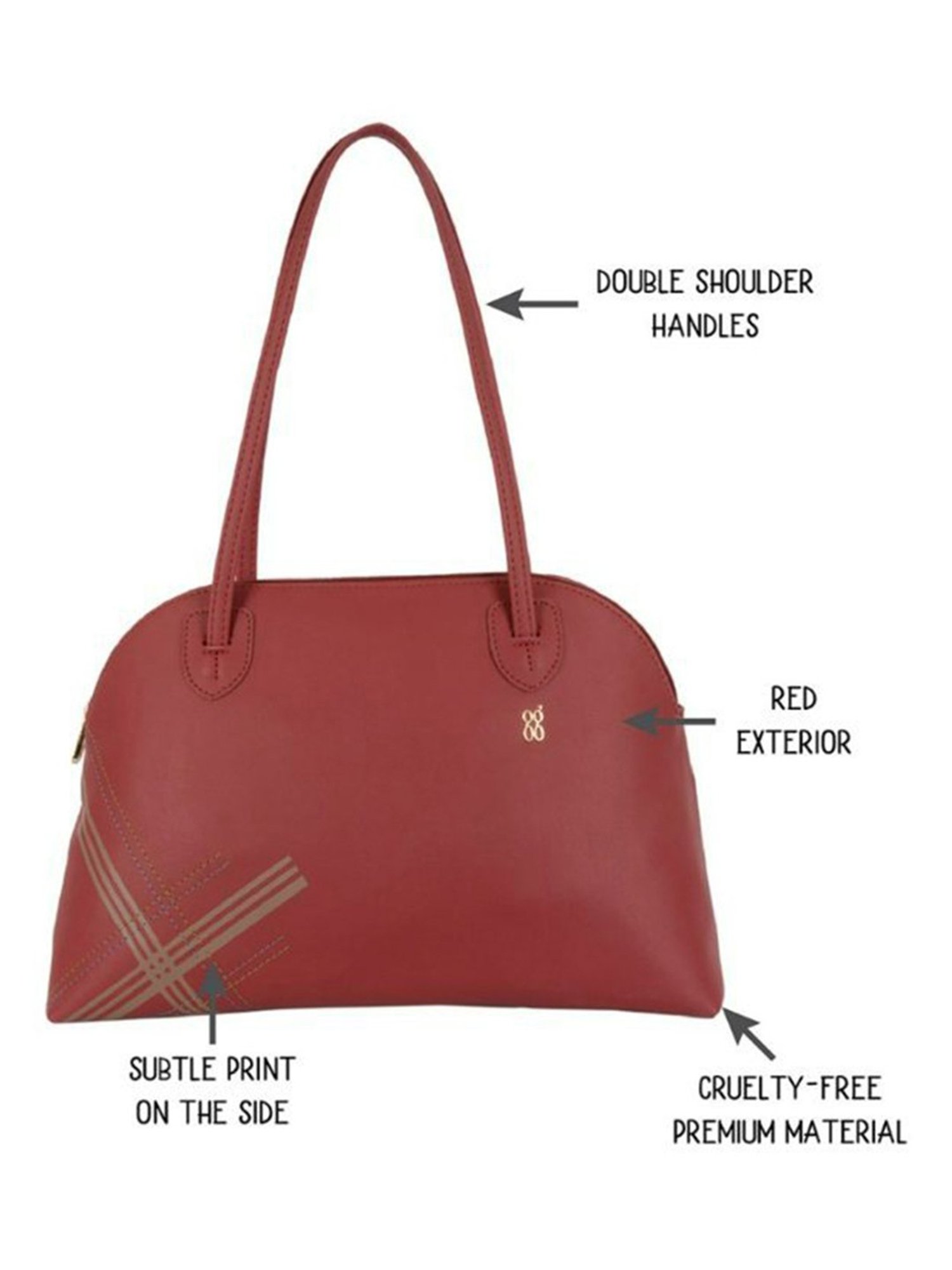 Baggit Red Solid Shoulder Bag