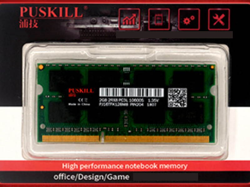 PUSKILL DDR3 1600MHz SODIMM RAM PC3-12800 4G 1.35V CL11 204 Pin Support ECC Unbuffered Laptop Memory Notebook RAM Module for Mac Intel and AMD System