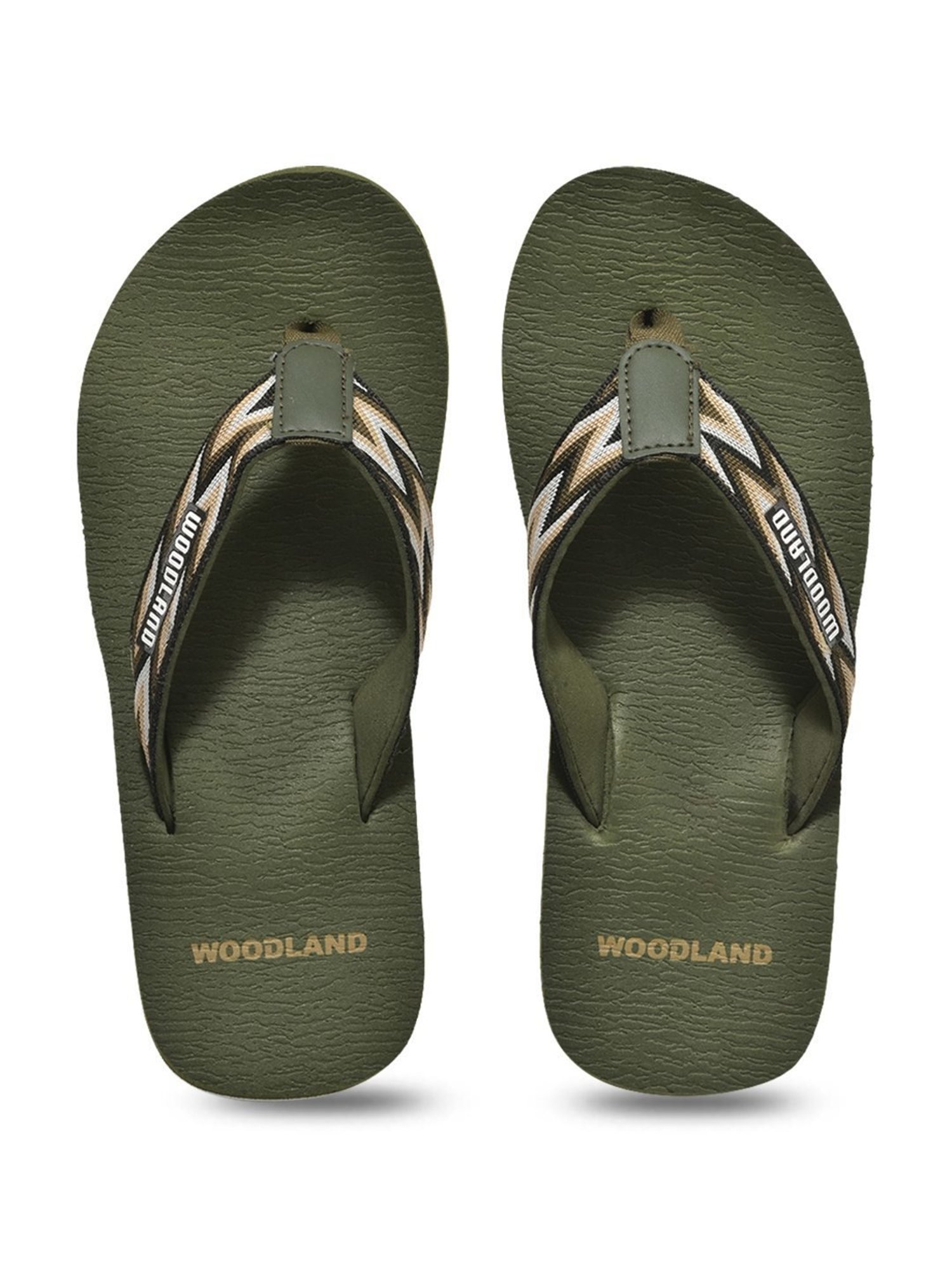 Woodland Men's Olive Flip Flops