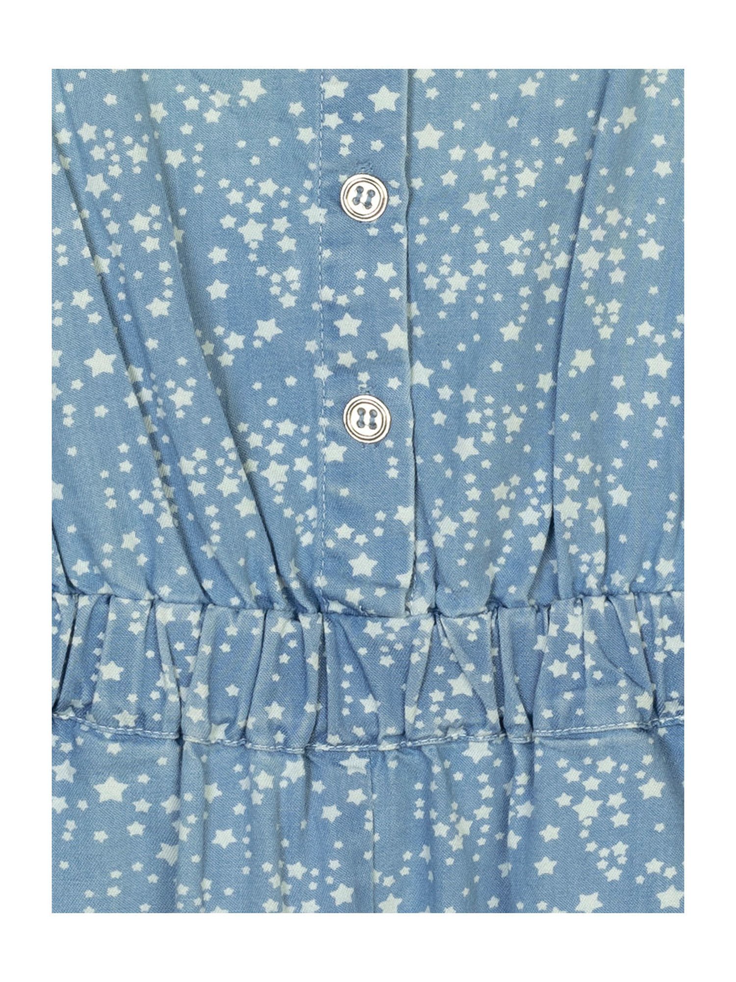 Budding Bees Kids Blue Printed Playsuit
