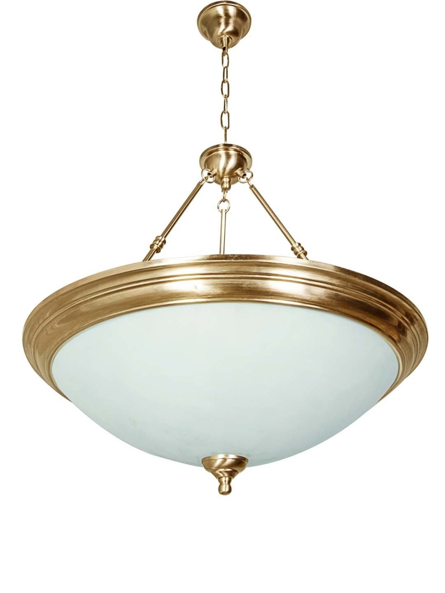 Fos Lighting 'Dish' Antique Gold & White Brass 5-In-1 Hanging Light