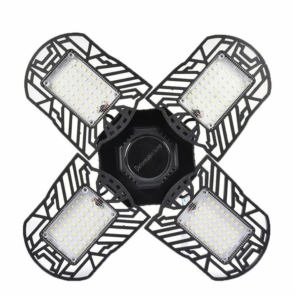 E27 LED Garage Light Bulb Deformable Ceiling Fixture Lights Shop Workshop Lamp