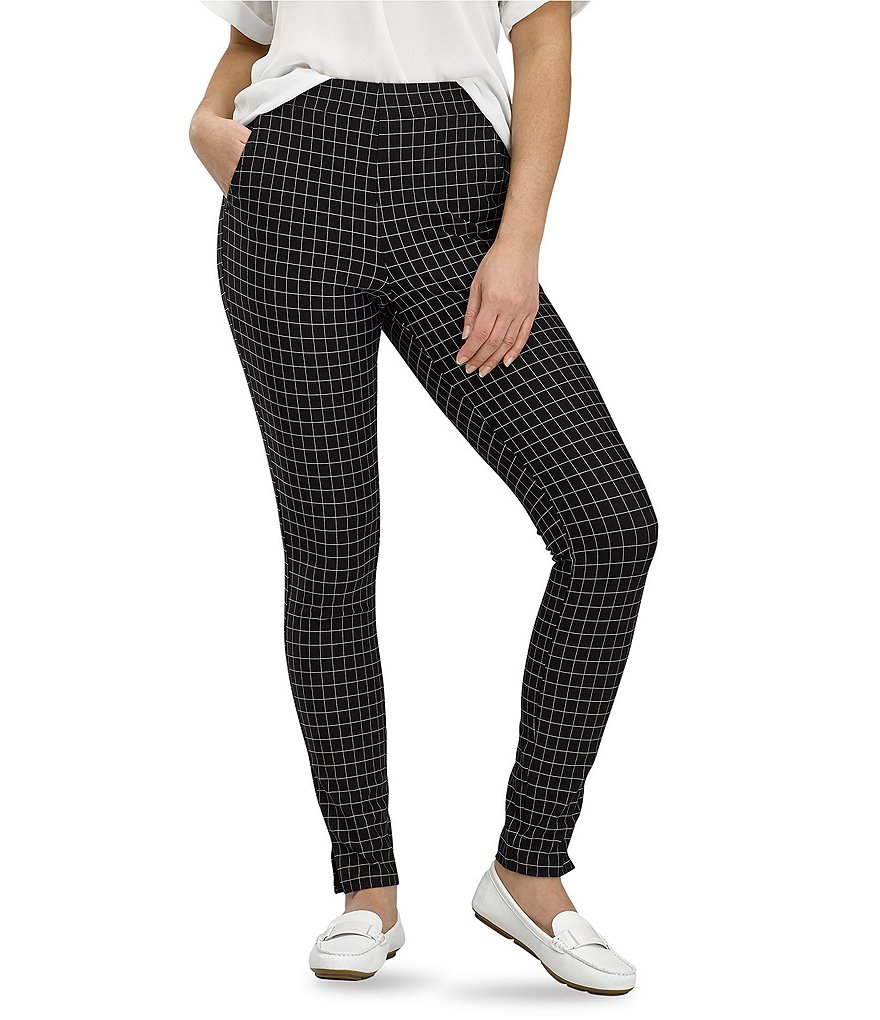 HUE Work Baby Windowpane High Rise Leggings