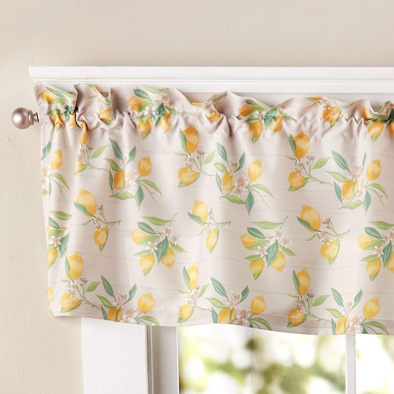 Lakeside Lemon Twist Window Valance Treatment for the Kitchen and Bathroom