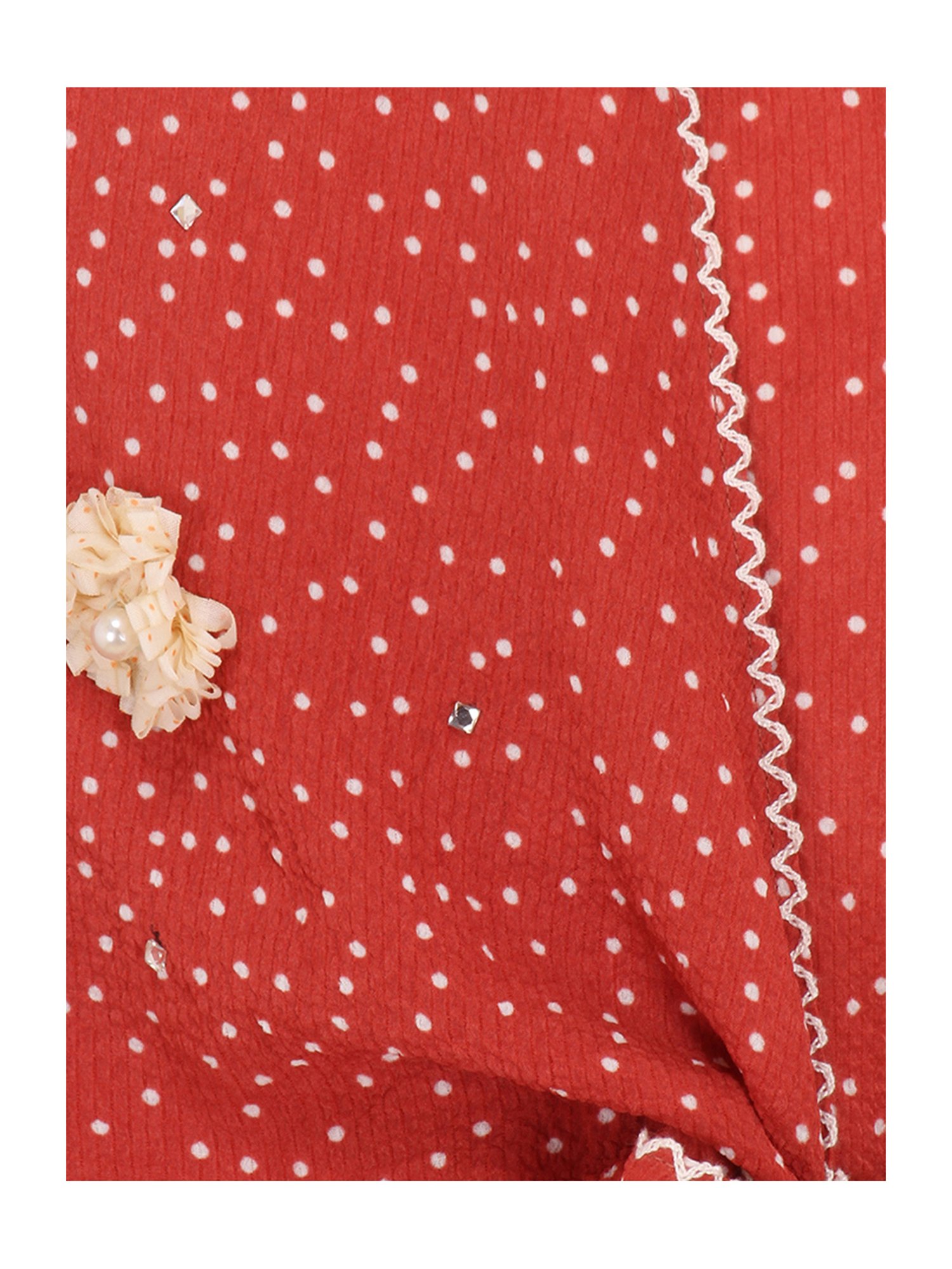 Cutecumber Kids Red Printed  Top