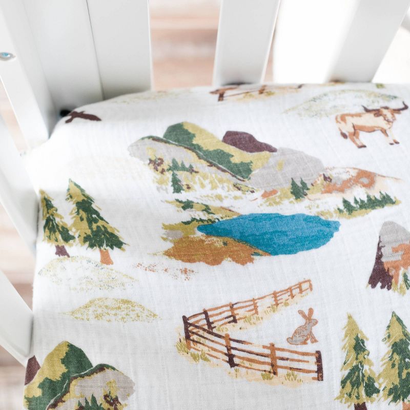Bebe au Lait Muslin Crib Sheet Wyoming