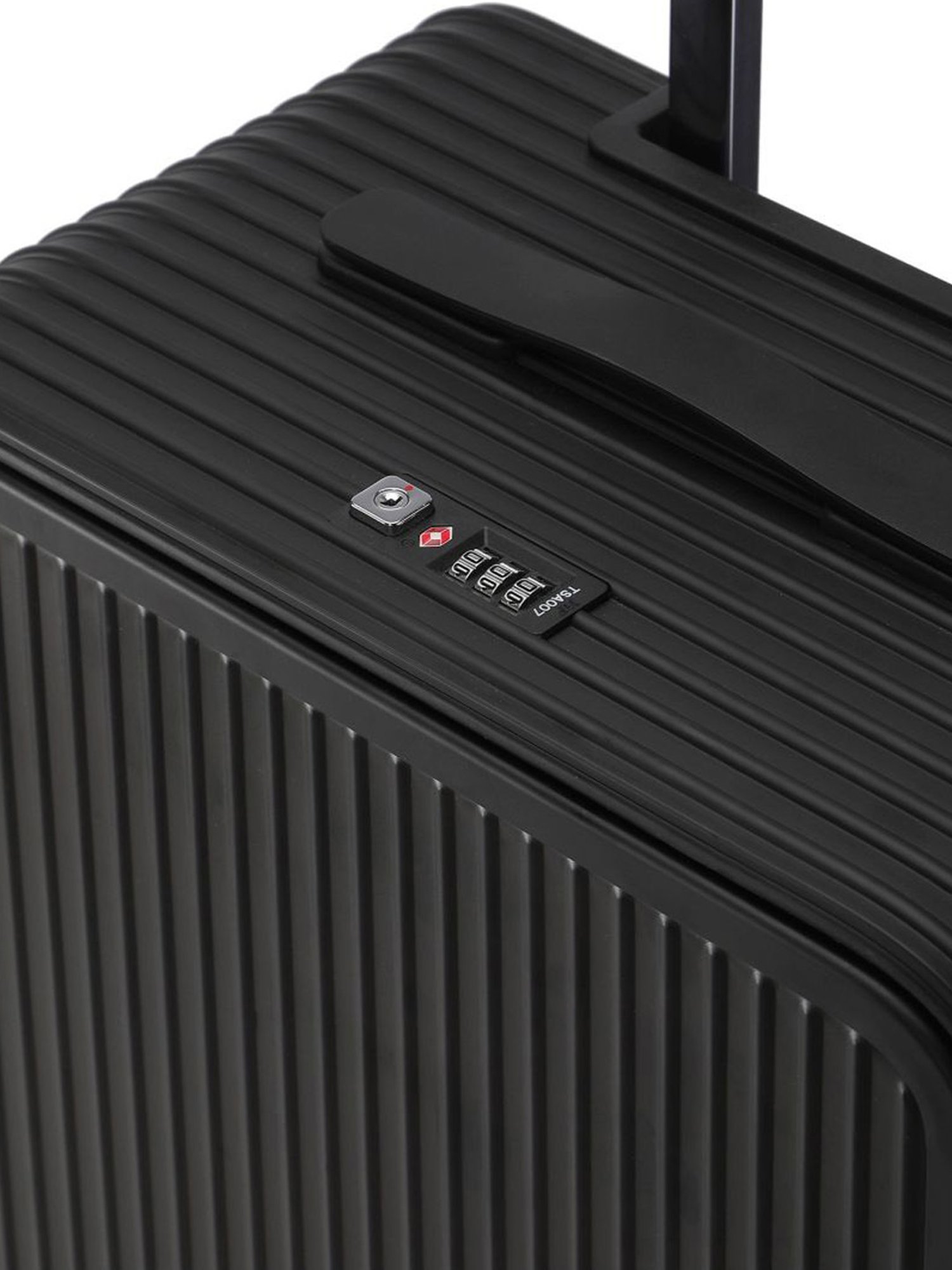 Perquisite Aluminium Trolly Black Textured Hard Cabin Bag - 56 cm