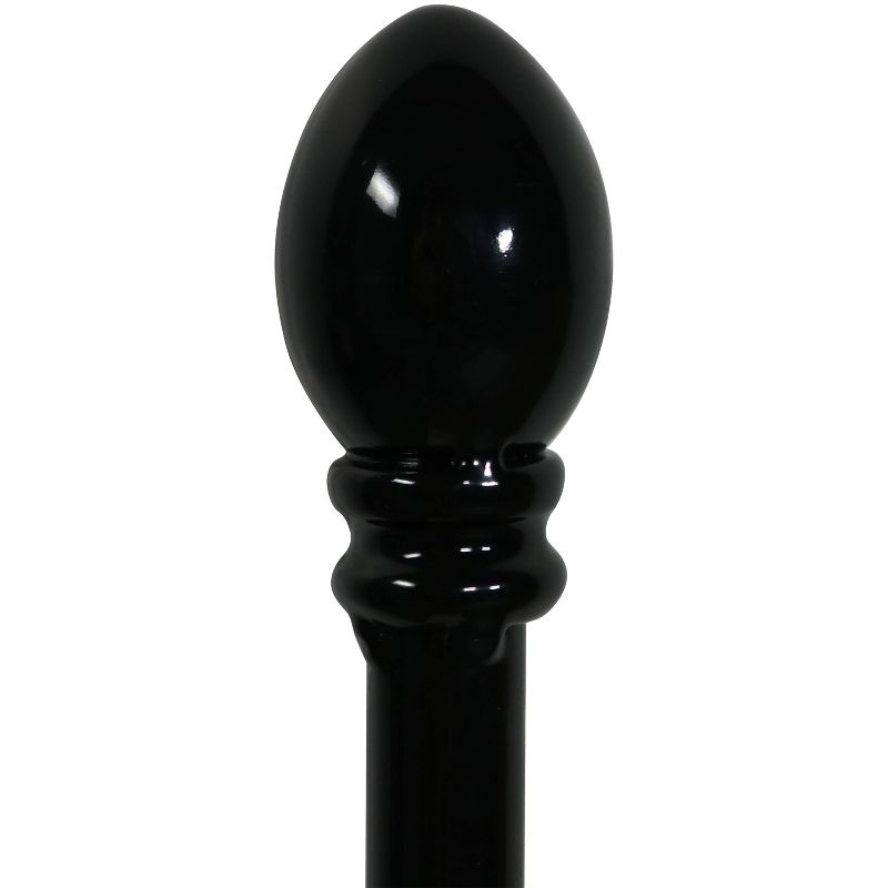 3' Iron Fence Post - Black - Sunnydaze Decor