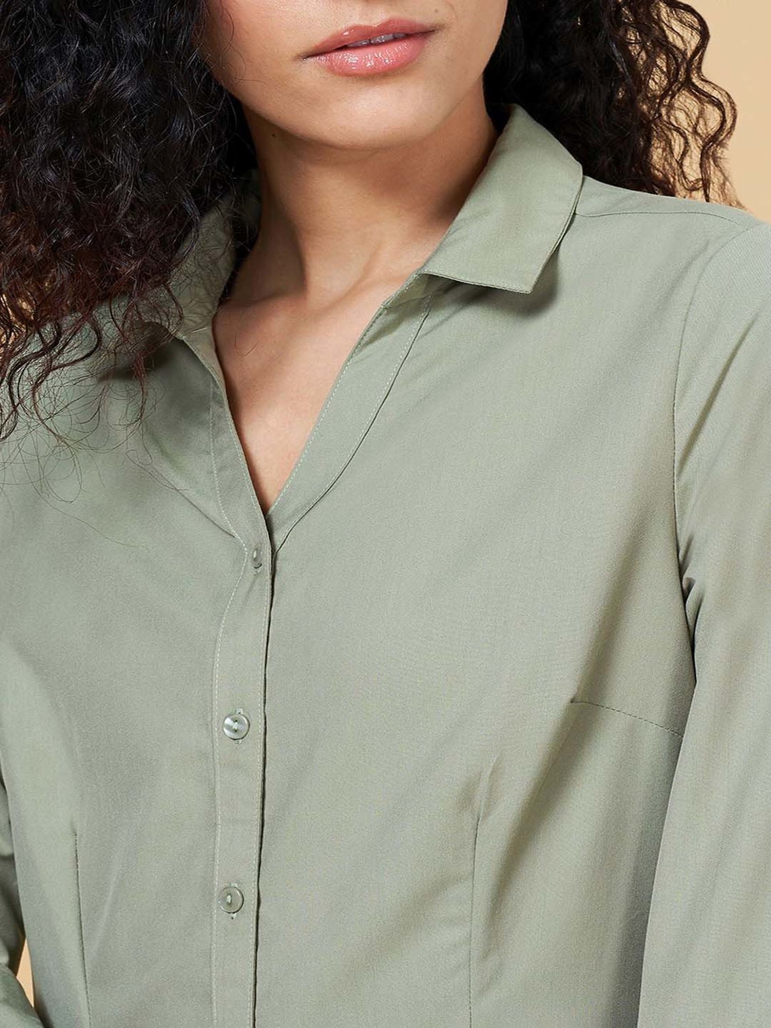 Van Heusen Maroon Plain Formal Shirt