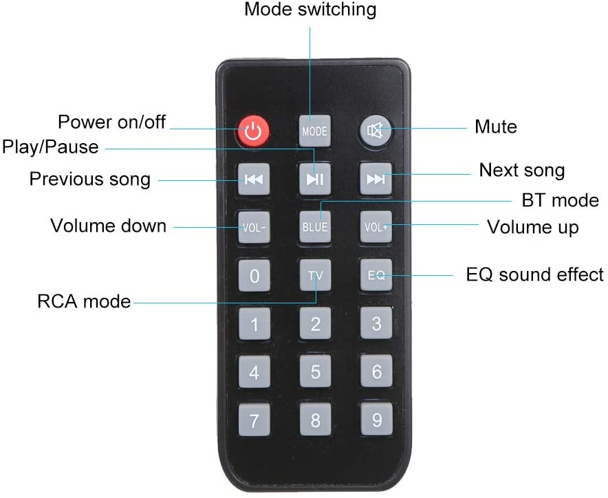Docooler Luxury Wireless BT 4.0 Soundbar Speaker TV Home Theater 3D Soundbars Bass Television Subwoofer with RCA Line Remote Control(Air Column Bag Package)
