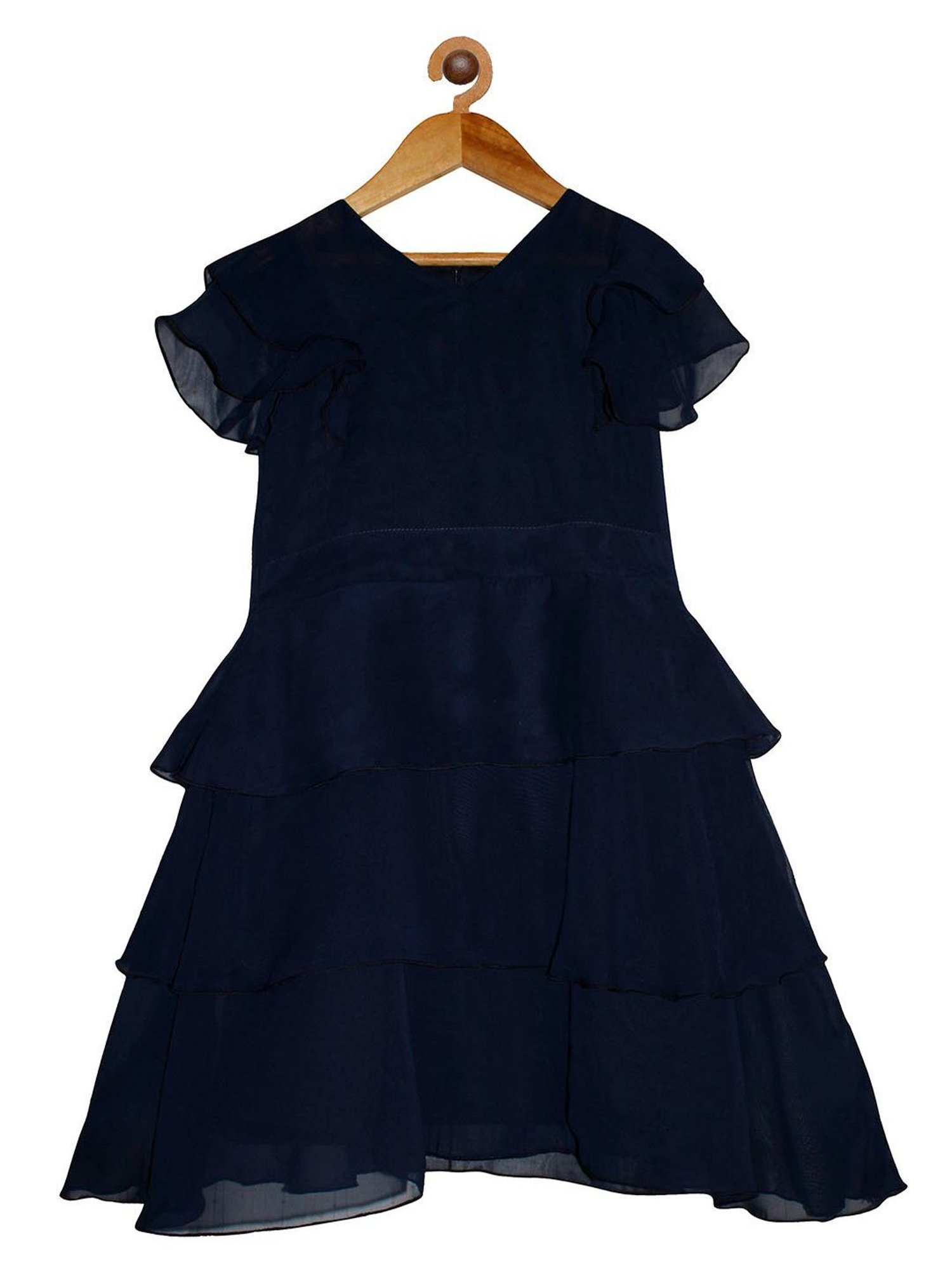 Kiddopanti Kids Navy Solid Dress