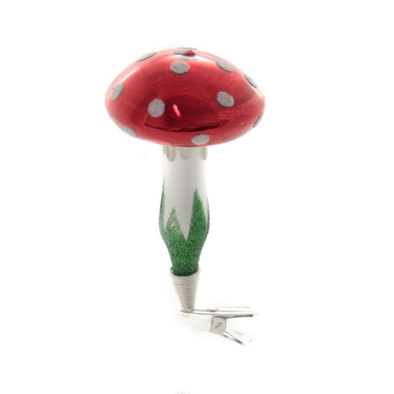 Golden Bell Collection 3.5" 3.5 " Clip On Mushroom Ornament Landscape  -  Tree Ornaments