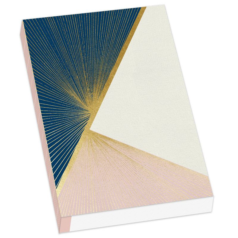 228 sheet College Ruled Lined Journal Cool Colors Geo Burst Softcover - Green Inspired