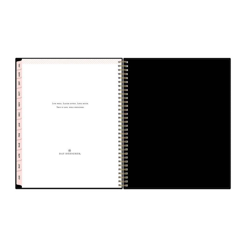 2021-22 Academic Planner 8.5" x 11" Flexible Plastic Cover Weekly/Monthly Wirebound Black - Day Designer