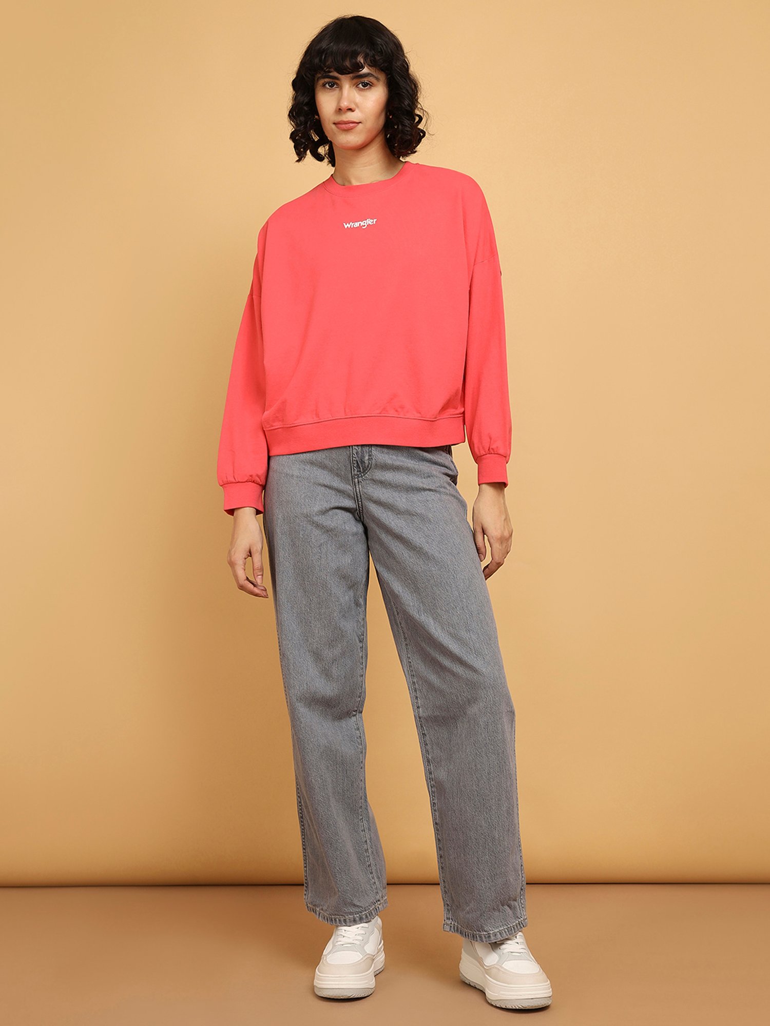 Wrangler Pink Logo Print Pullover