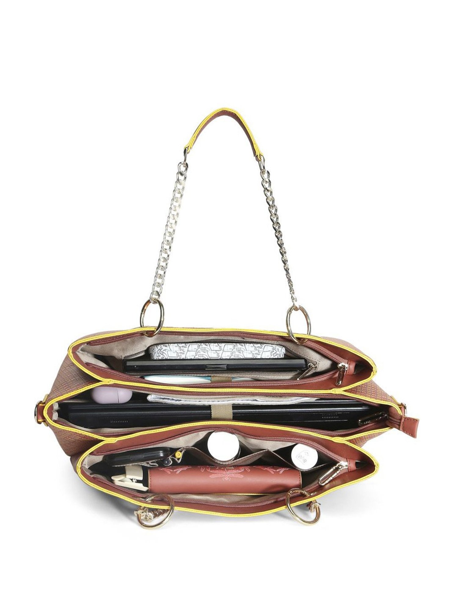 Eume Dragonfly Hot Sauce Red Leather Printed Shoulder Handbag