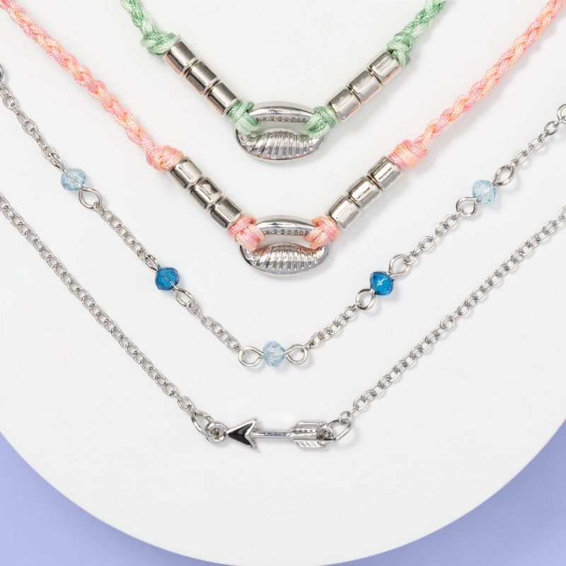 Kids' 4pk Shell and Arrow Skinny Bracelet - More Than Magic™