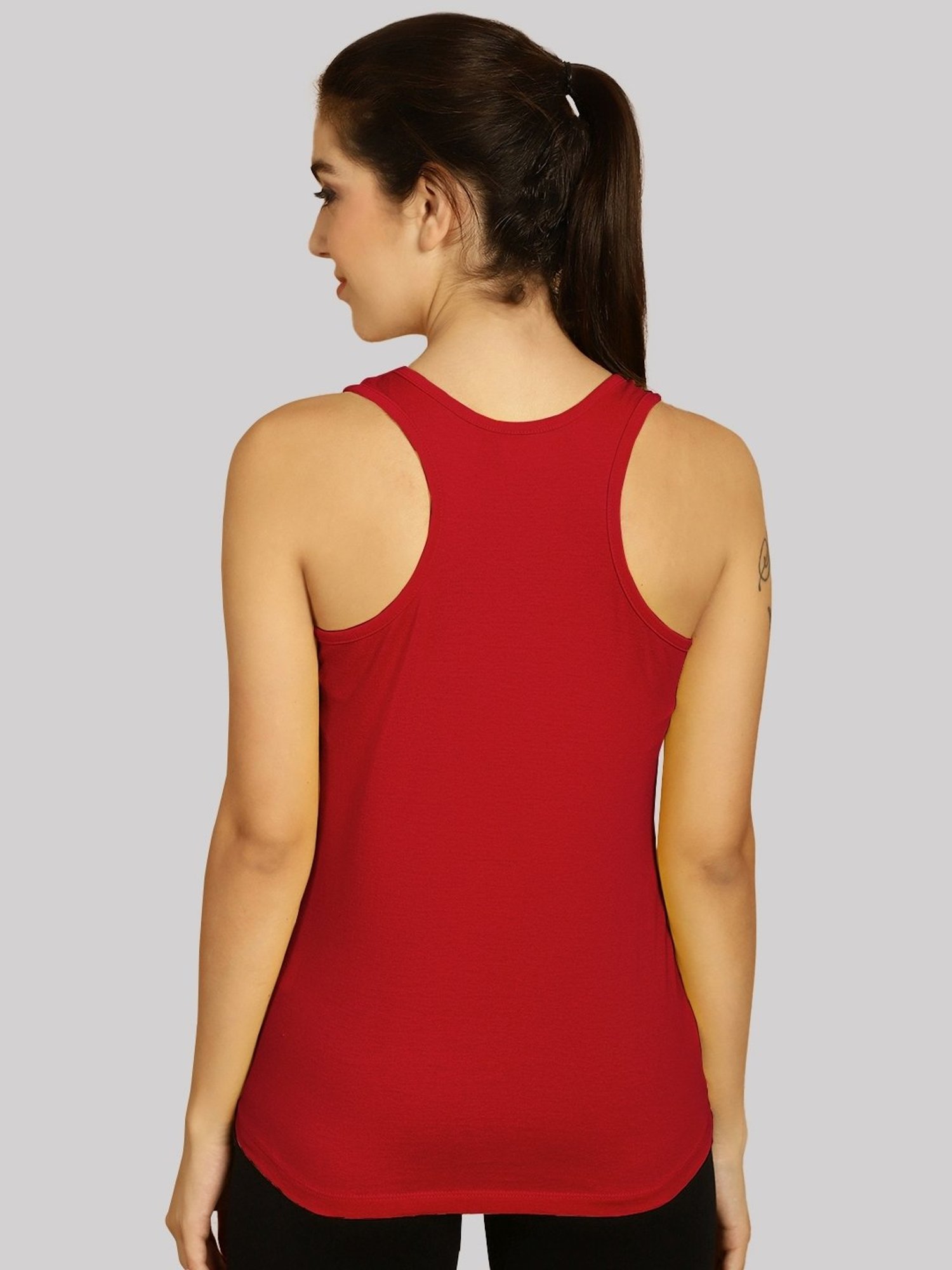 Friskers Red & Pink Cotton Sports Tank Top - Pack Of 2