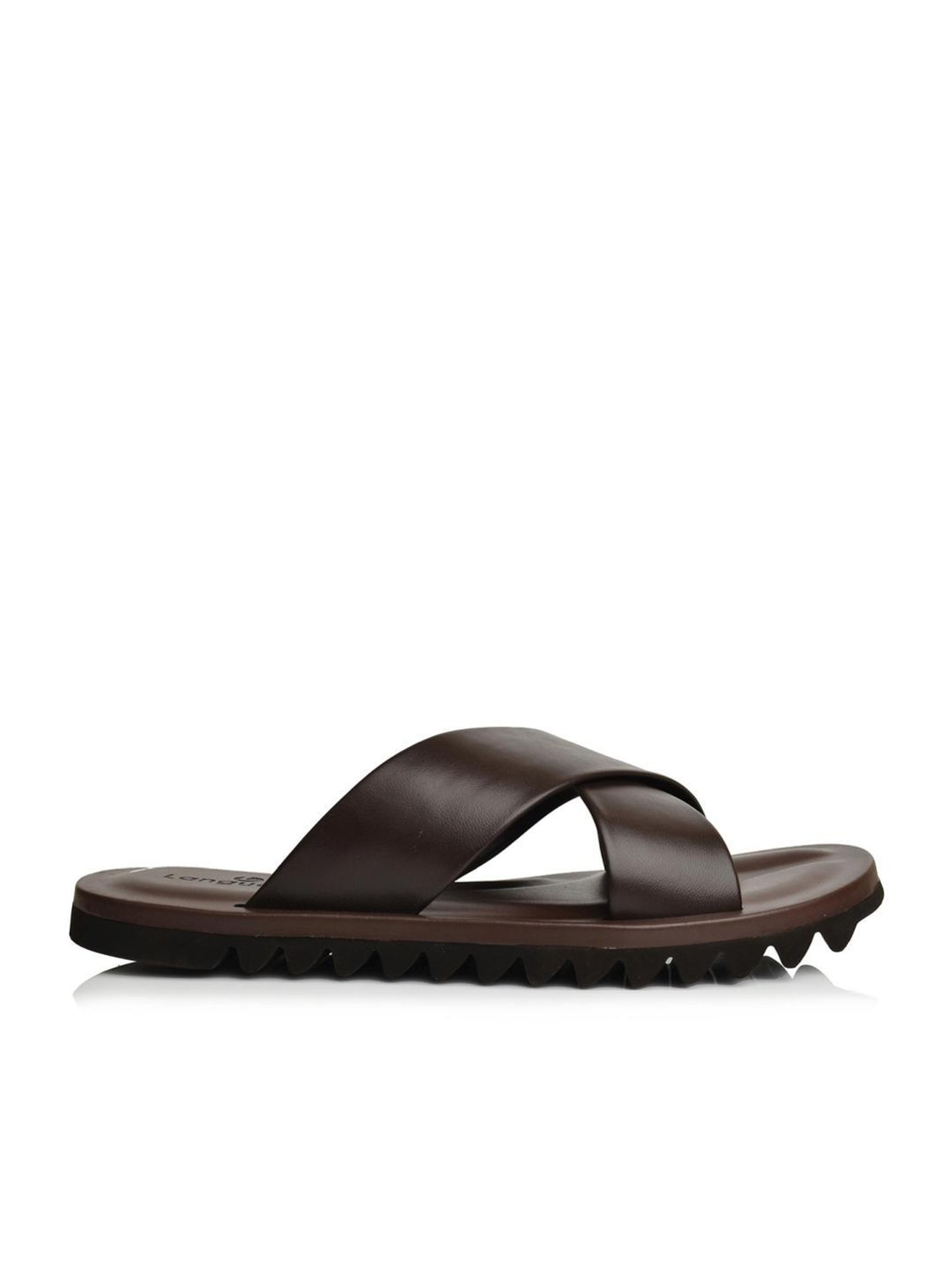 Language Shoes Men's Ben Brown Cross Strap Sandals